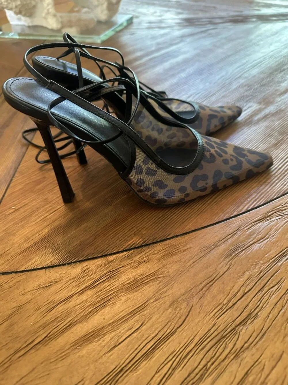 Leopard and black heels